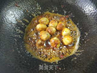虎皮鹌鹑蛋盖菜心的做法步骤：11