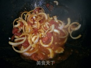 西红柿洋葱牛肉浇面的做法步骤：3