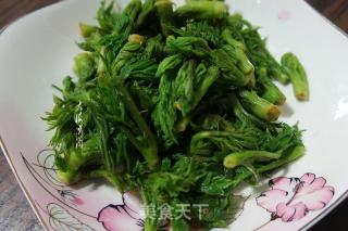 刺老芽炒培根肉的做法步骤：2