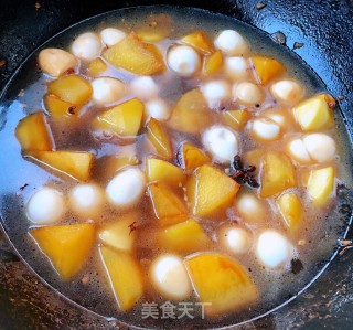 土豆炖鹌鹑蛋的做法步骤：7