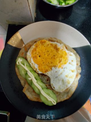 青瓜培根手抓饼的做法步骤：7