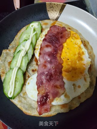 青瓜培根手抓饼的做法步骤：8