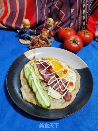 青瓜培根手抓饼的做法步骤：11