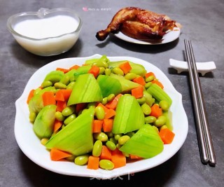 丝瓜炒毛豆#食物边角料做大餐#的做法步骤：11