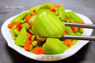 丝瓜炒毛豆#食物边角料做大餐#的做法步骤：14
