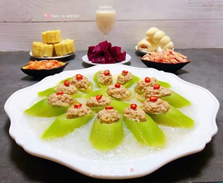 丝瓜酿肉#食物边角料做大餐#的做法步骤：15