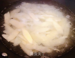 山药炒肉片#食物边角料做大餐#的做法步骤：2