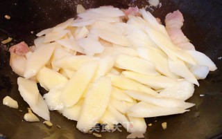 山药炒肉片#食物边角料做大餐#的做法步骤：8