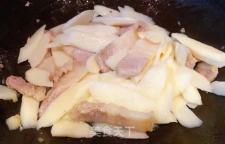 山药炒肉片#食物边角料做大餐#的做法步骤：9