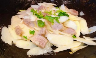 山药炒肉片#食物边角料做大餐#的做法步骤：10