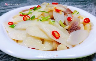 山药炒肉片#食物边角料做大餐#的做法步骤：11