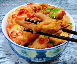 明虾鸡爪煲#食物边角料做大餐#的做法步骤：14