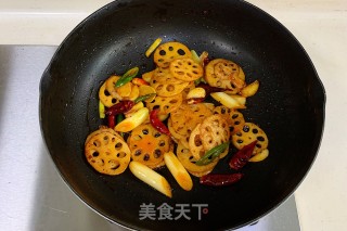 干锅藕片的做法步骤：6