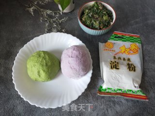 彩色冰花煎饺的做法步骤：1