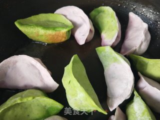 彩色冰花煎饺的做法步骤：6