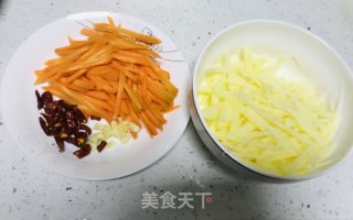 炒双丝的做法步骤：1