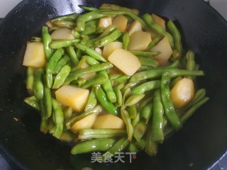 豆角丸子炖土豆的做法步骤：8