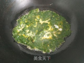荠菜摊鸡蛋的做法步骤：6