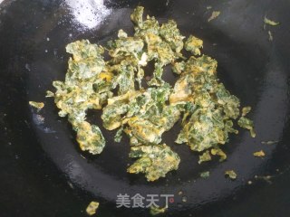 荠菜摊鸡蛋的做法步骤：7
