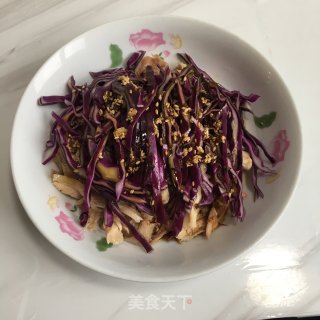 紫甘蓝凉拌鸡丝的做法步骤：2