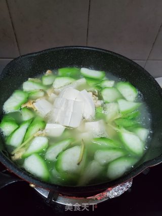 丝瓜鸡蛋豆腐汤的做法步骤：7