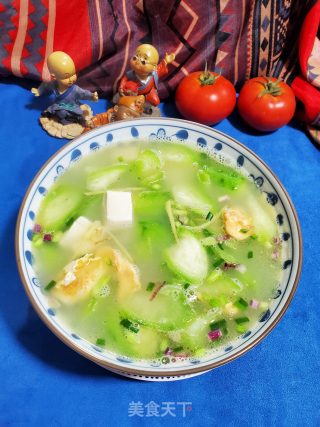 丝瓜鸡蛋豆腐汤的做法步骤：10