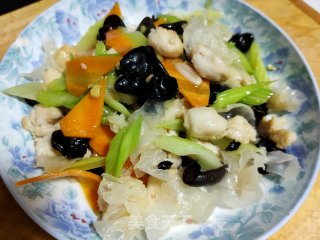 双耳炒鸡丁的做法步骤：19