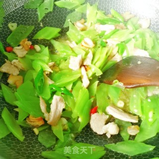 莴笋片炒肉的做法步骤：8