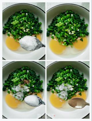 芹菜叶煎鹅蛋的做法步骤：4