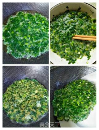芹菜叶煎鹅蛋的做法步骤：5