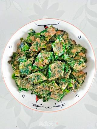 芹菜叶煎鹅蛋的做法步骤：8