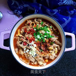 边角料版水煮牛肉的做法步骤：18