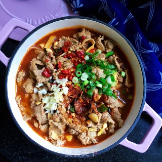 边角料版水煮牛肉的做法步骤：19