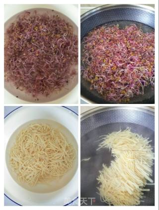 干豆腐拌萝卜芽的做法步骤：4