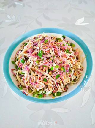 干豆腐拌萝卜芽的做法步骤：7