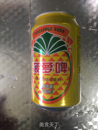 菠萝啤烧扇子骨的做法步骤：2