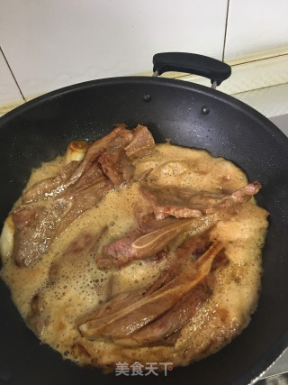菠萝啤烧扇子骨的做法步骤：9