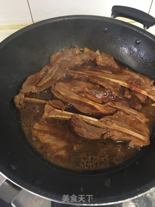菠萝啤烧扇子骨的做法步骤：11