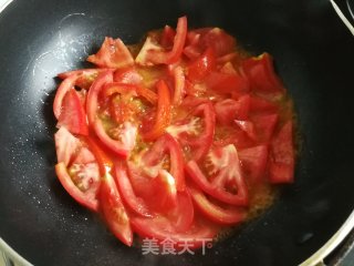 番茄鸡蛋粉皮汤的做法步骤：5