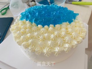艾莎冰雪奇缘生日蛋糕的做法步骤：3