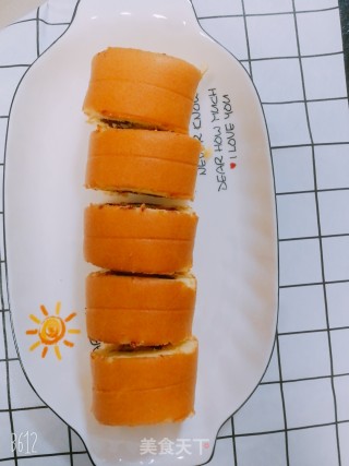 红豆夹心蛋糕卷的做法步骤：11