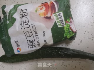 凉粉拌黄瓜的做法步骤：1