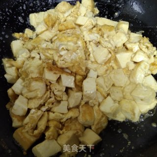杭椒鸡蛋烧嫩豆腐的做法步骤：6