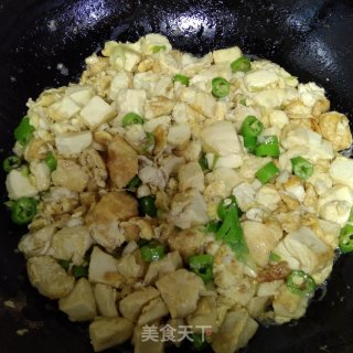 杭椒鸡蛋烧嫩豆腐的做法步骤：8