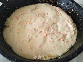红萝卜丝鸡蛋饼的做法步骤：4
