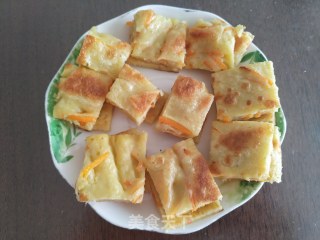 红萝卜丝鸡蛋饼的做法步骤：7