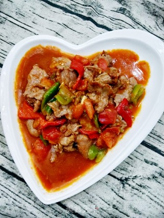 番茄炒牛肉的做法步骤：9