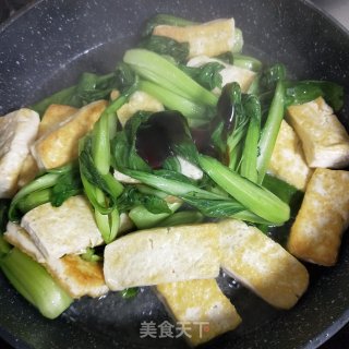 小青菜炒豆腐的做法步骤：9