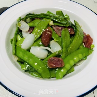 百合炒荷兰豆的做法步骤：12