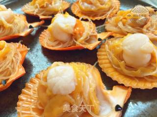 蒜蓉粉丝蒸扇贝的做法步骤：15